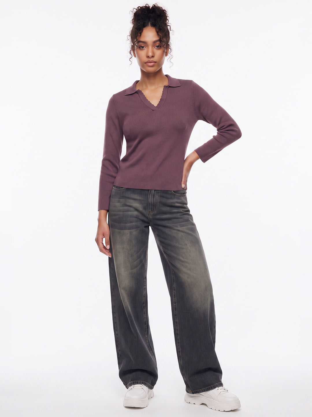 Mauve Flat Knit