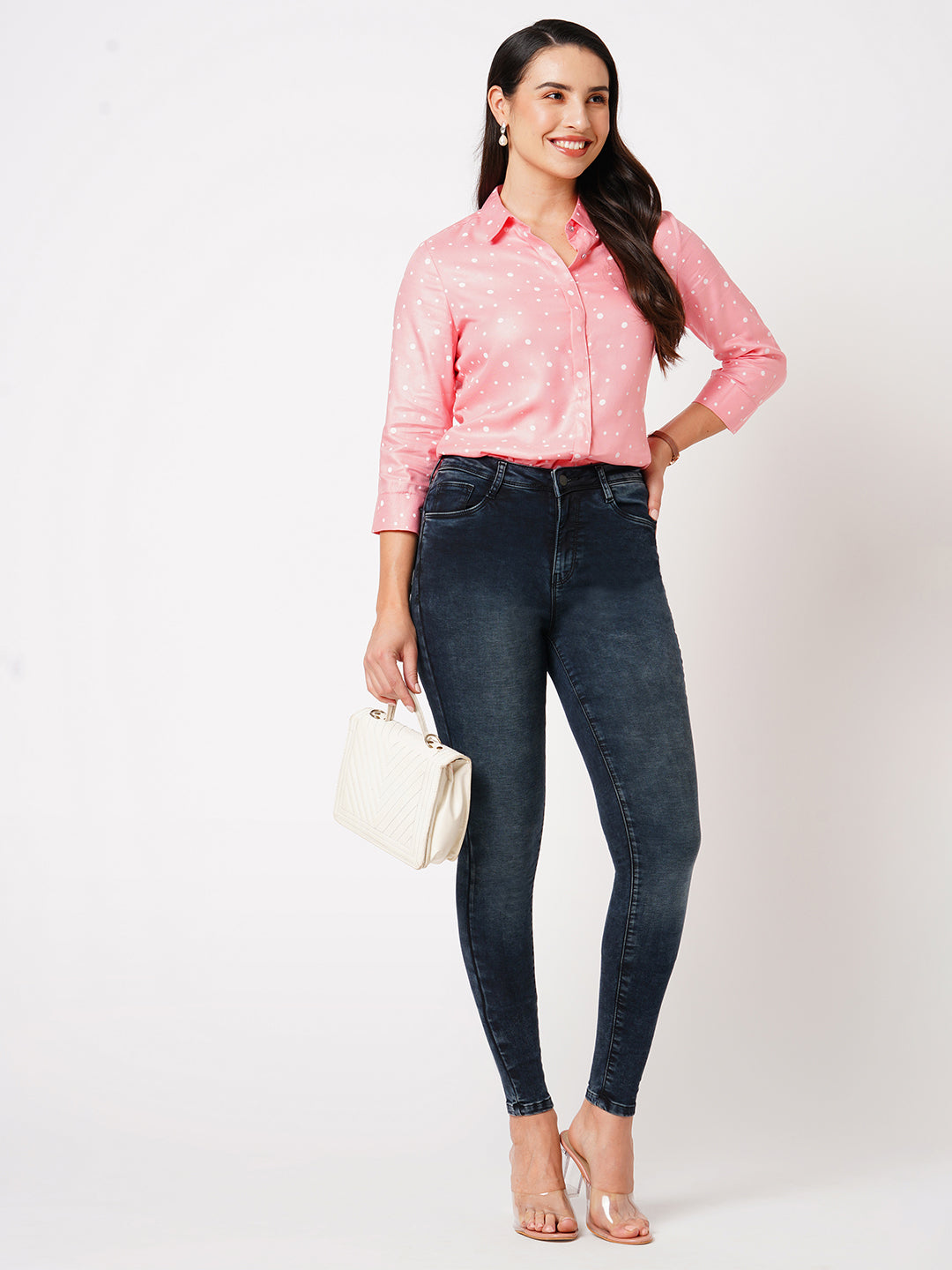 Women Carbon Black High-Rise Skinny Jeans