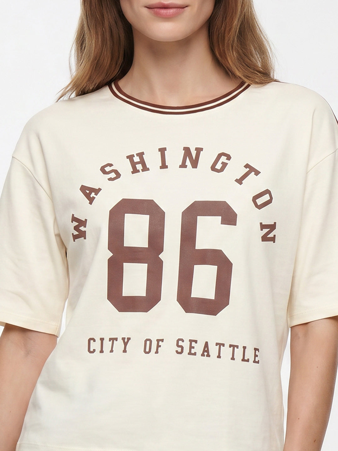 Women Ivory Oversized T-Shirt