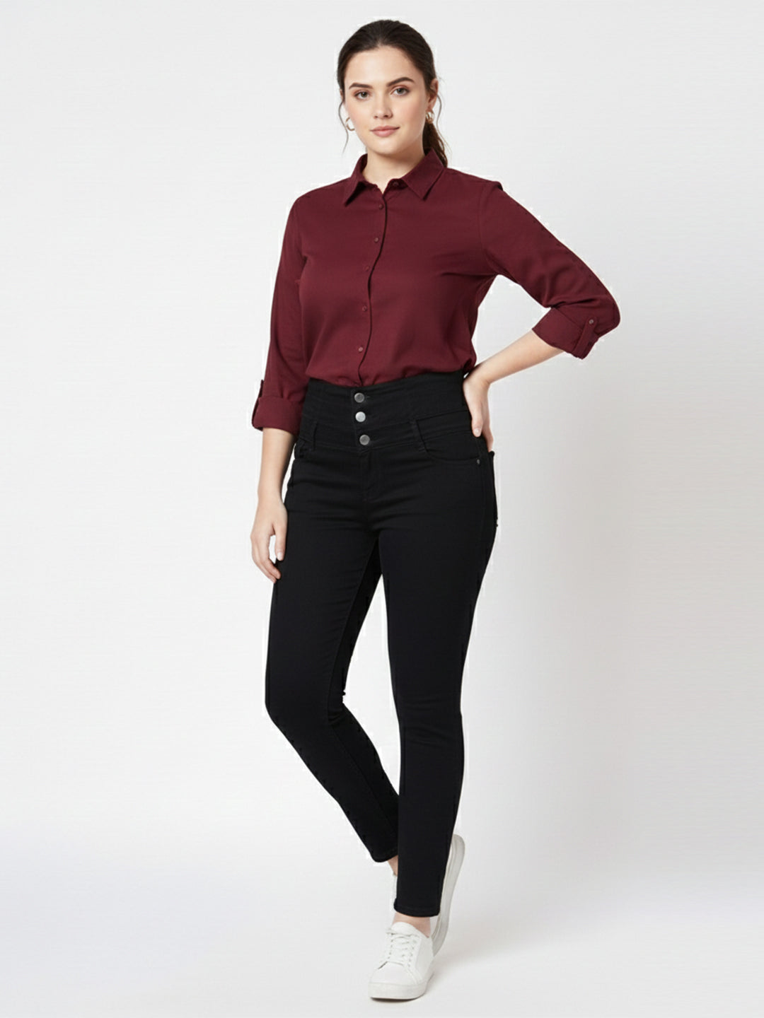 Women Black Super High-Rise Super Skinny Jeans