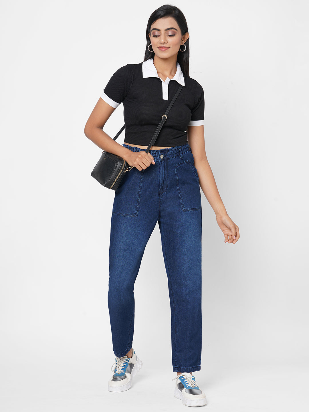 Women High-Rise Baggy Fit Jeans