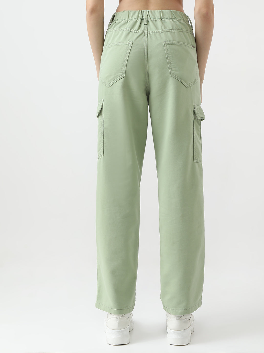 Women Mint Mid-Rise Cargo