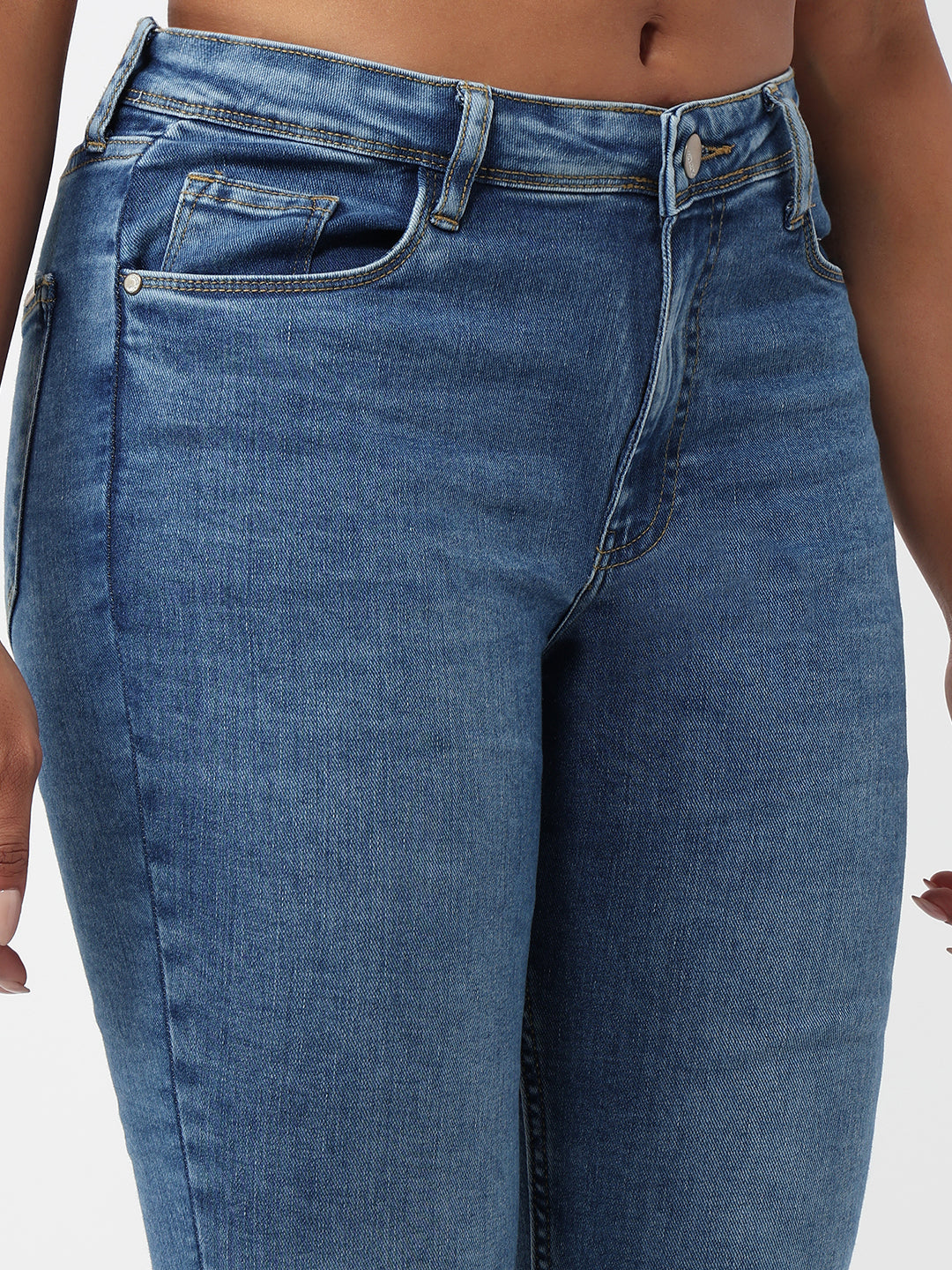 Women Blue High-Rise Skinny Jeans