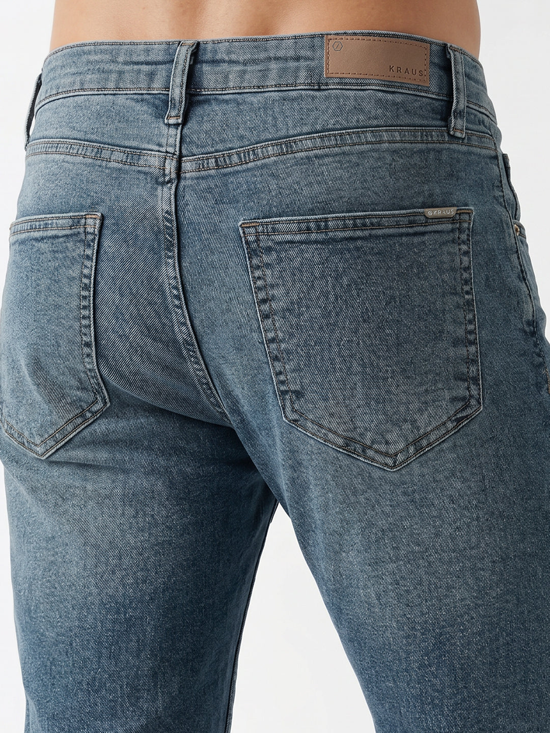 Women Blue High-Rise Slim Straight Fit Jeans