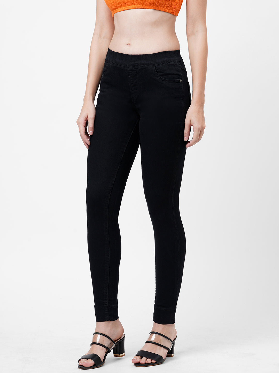 Women Mid-Rise Skinny Fit Denim Legging