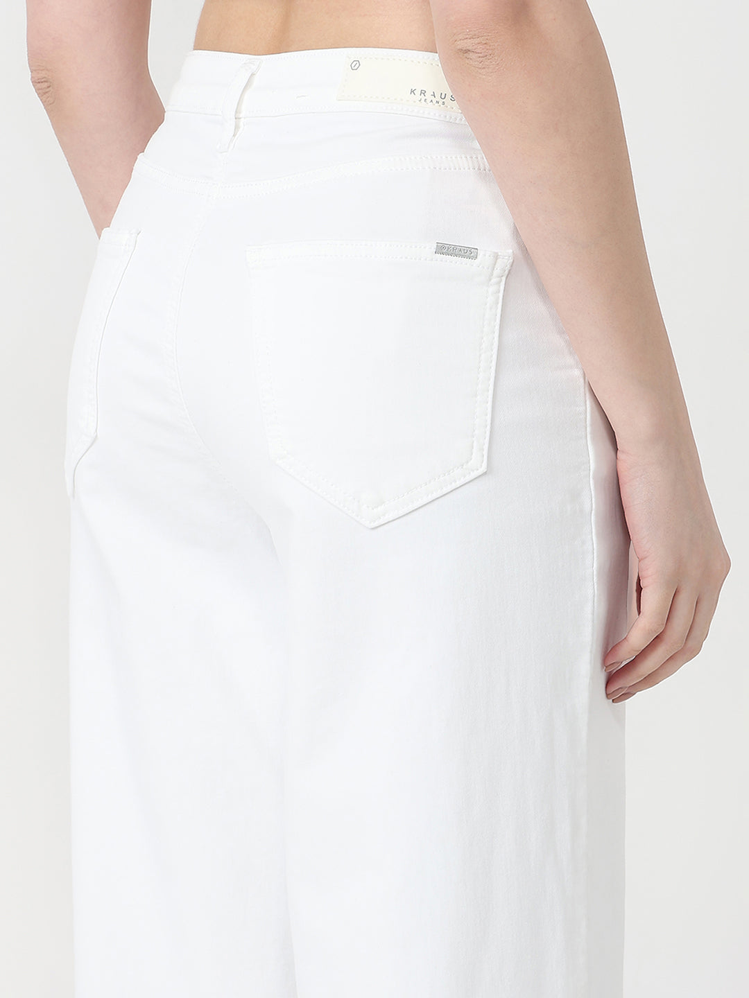 Women White High-Rise Straight Jeans