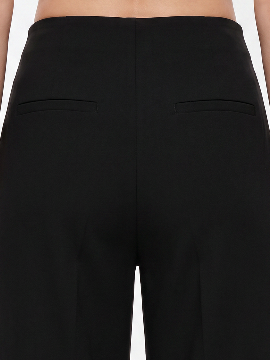 Women Black Wide Leg Treggings