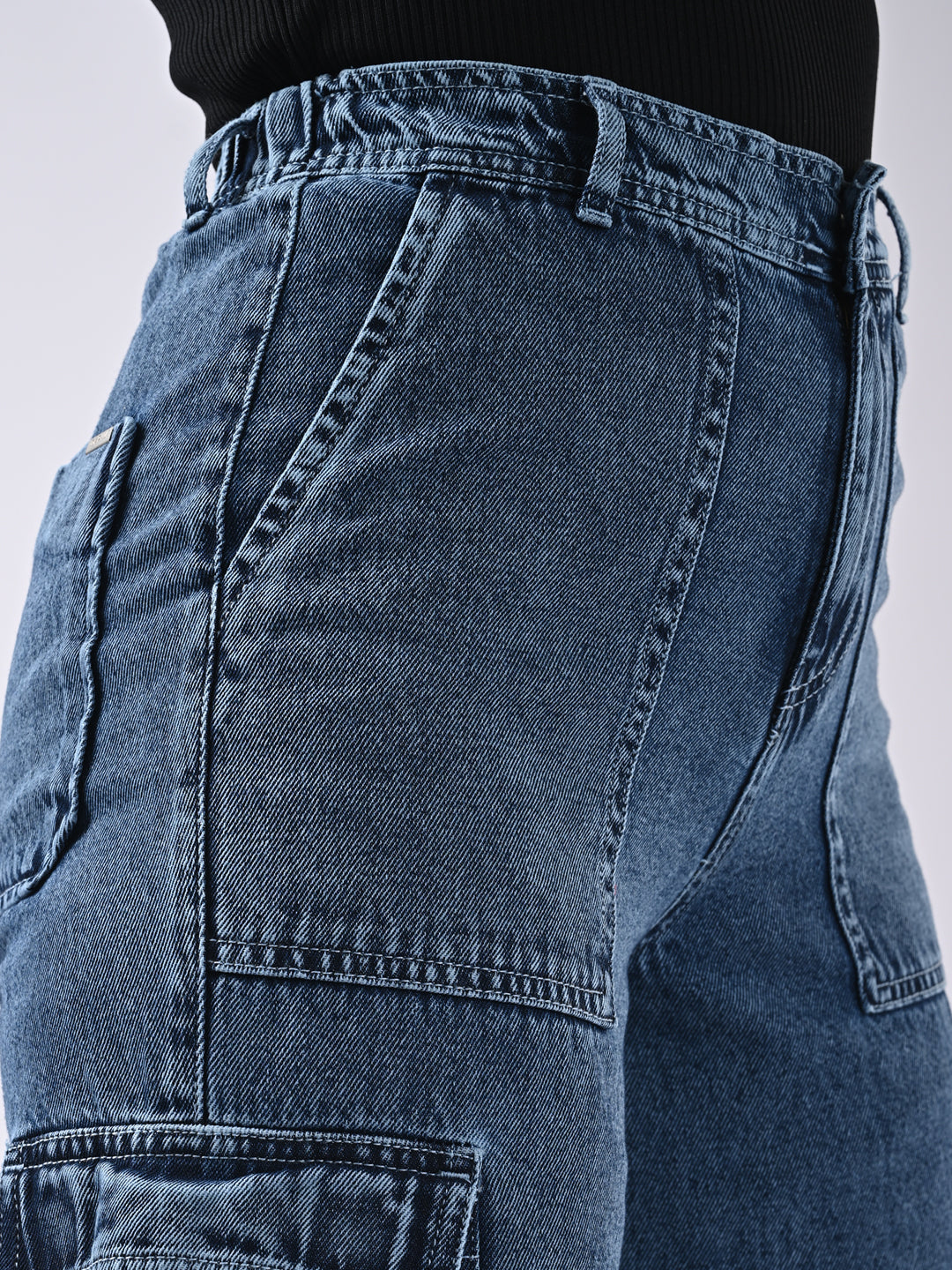 Women High-Rise Loose Fit Cargo