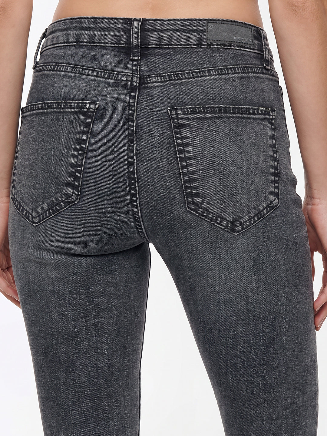 Women Dark Blue High-Rise Slim Straight Fit Jeans