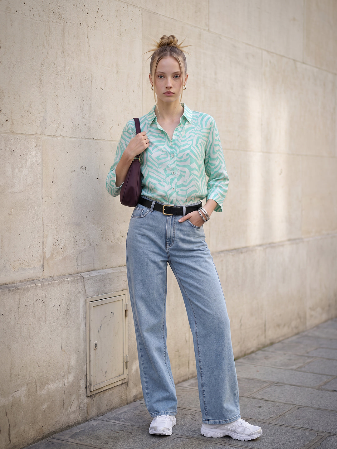 Mint/White Shirt
