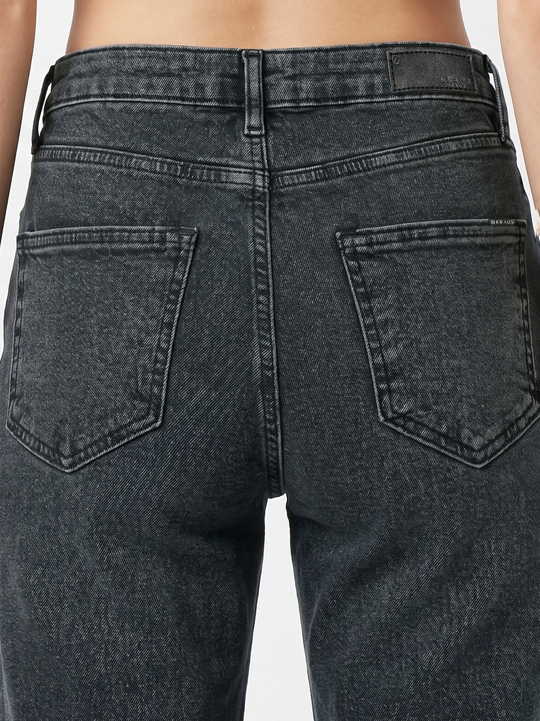 Women Slate Blue High-Rise Straight Fit Jeans