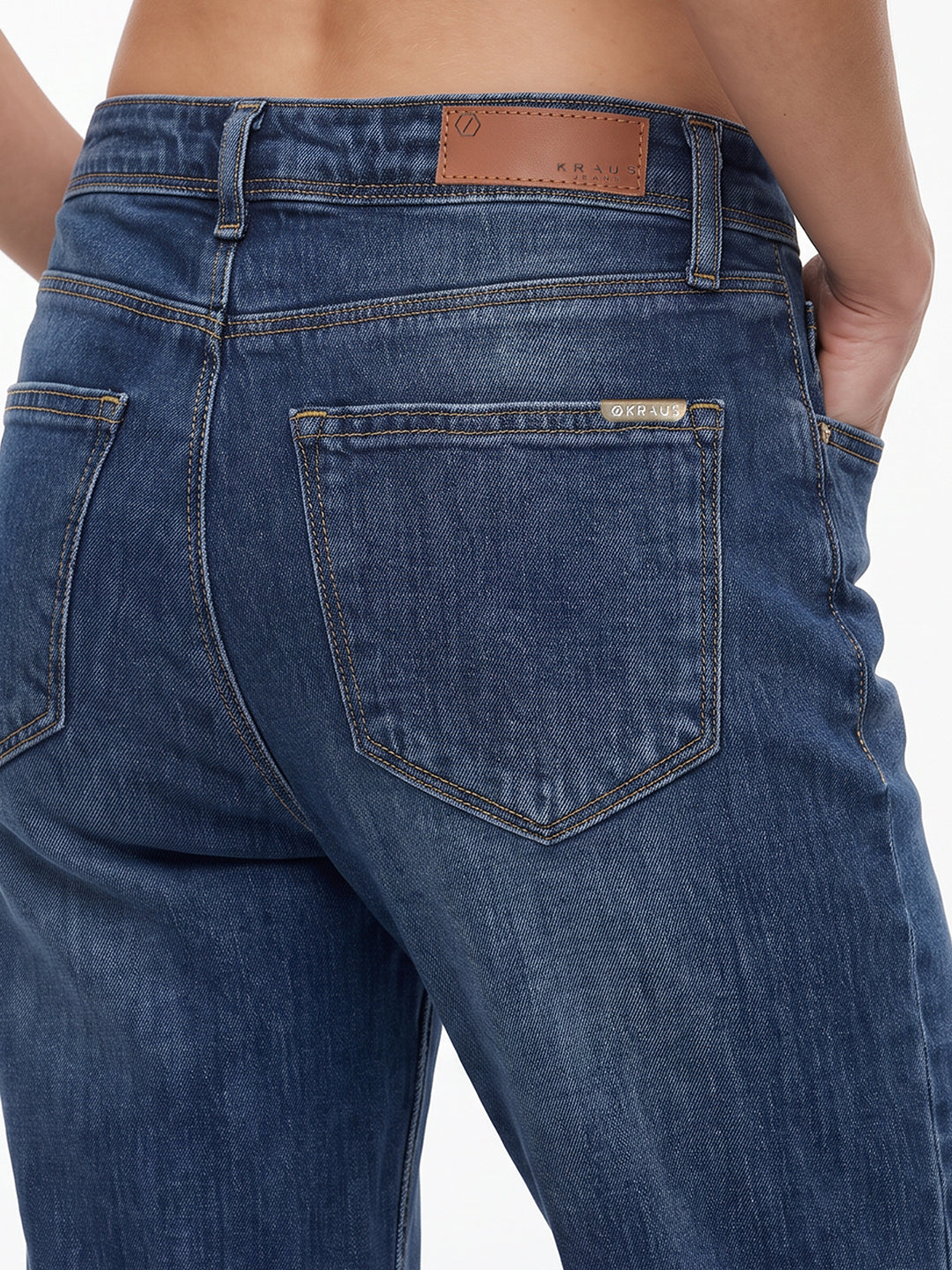 Women Blue High-Rise Crop Flare Jeans