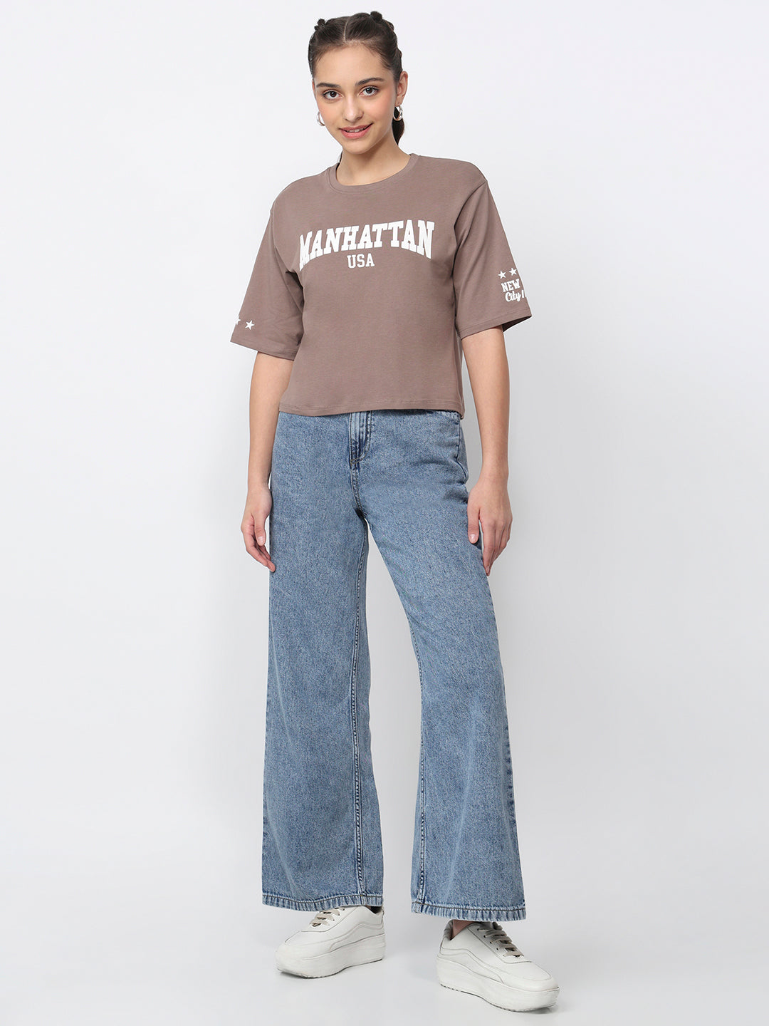 Women Oyster Crop Graphic Tees