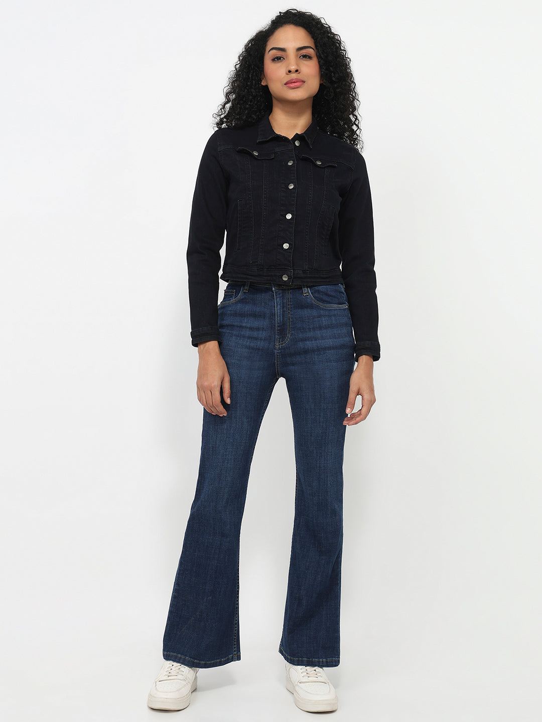 Women Black Solid Jacket