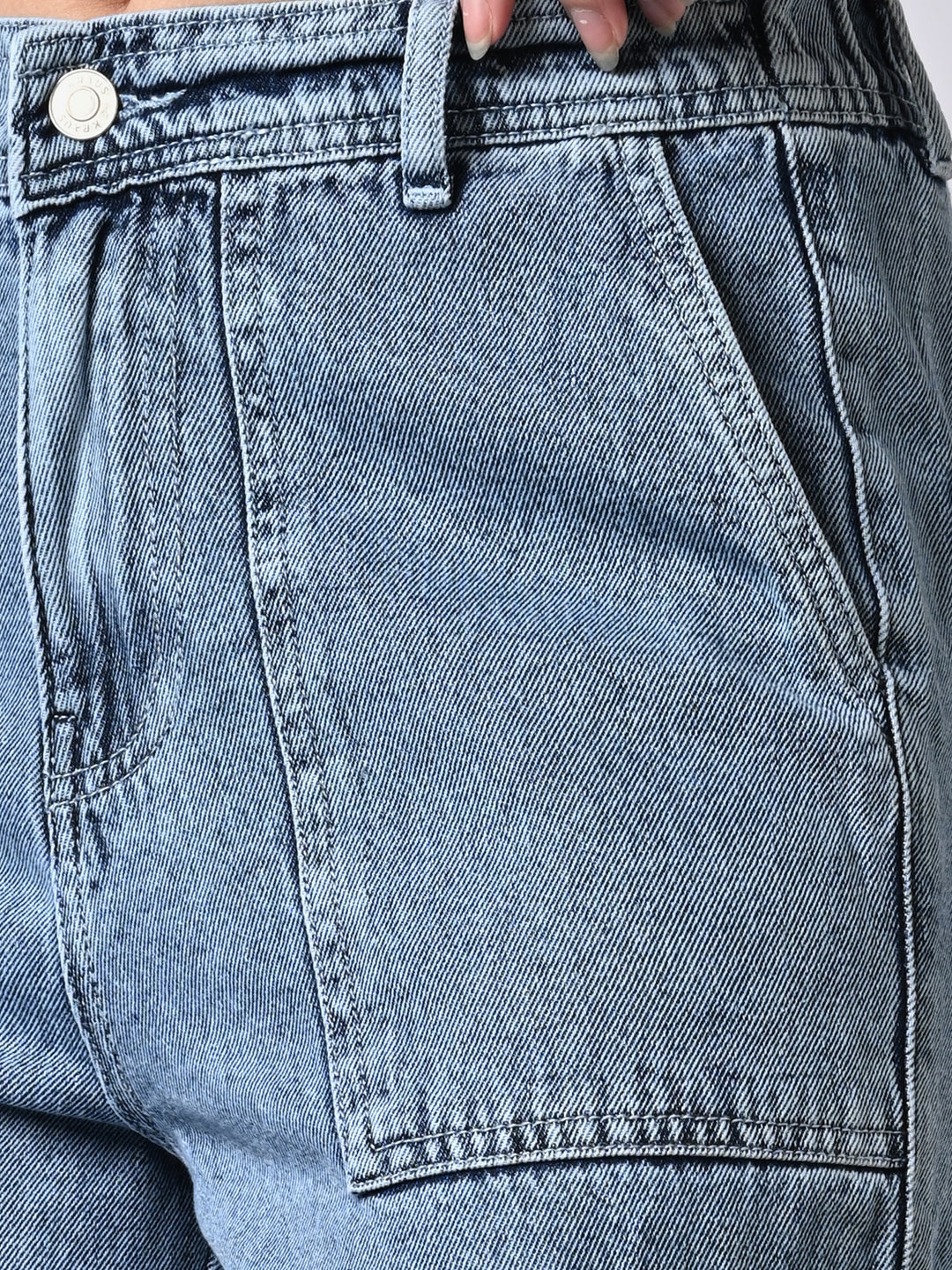 Women High-Rise Loose Straight Fit Cargo