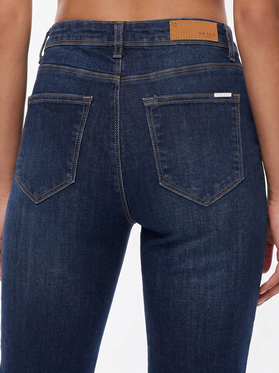 Blue High-Rise Flare Jeans