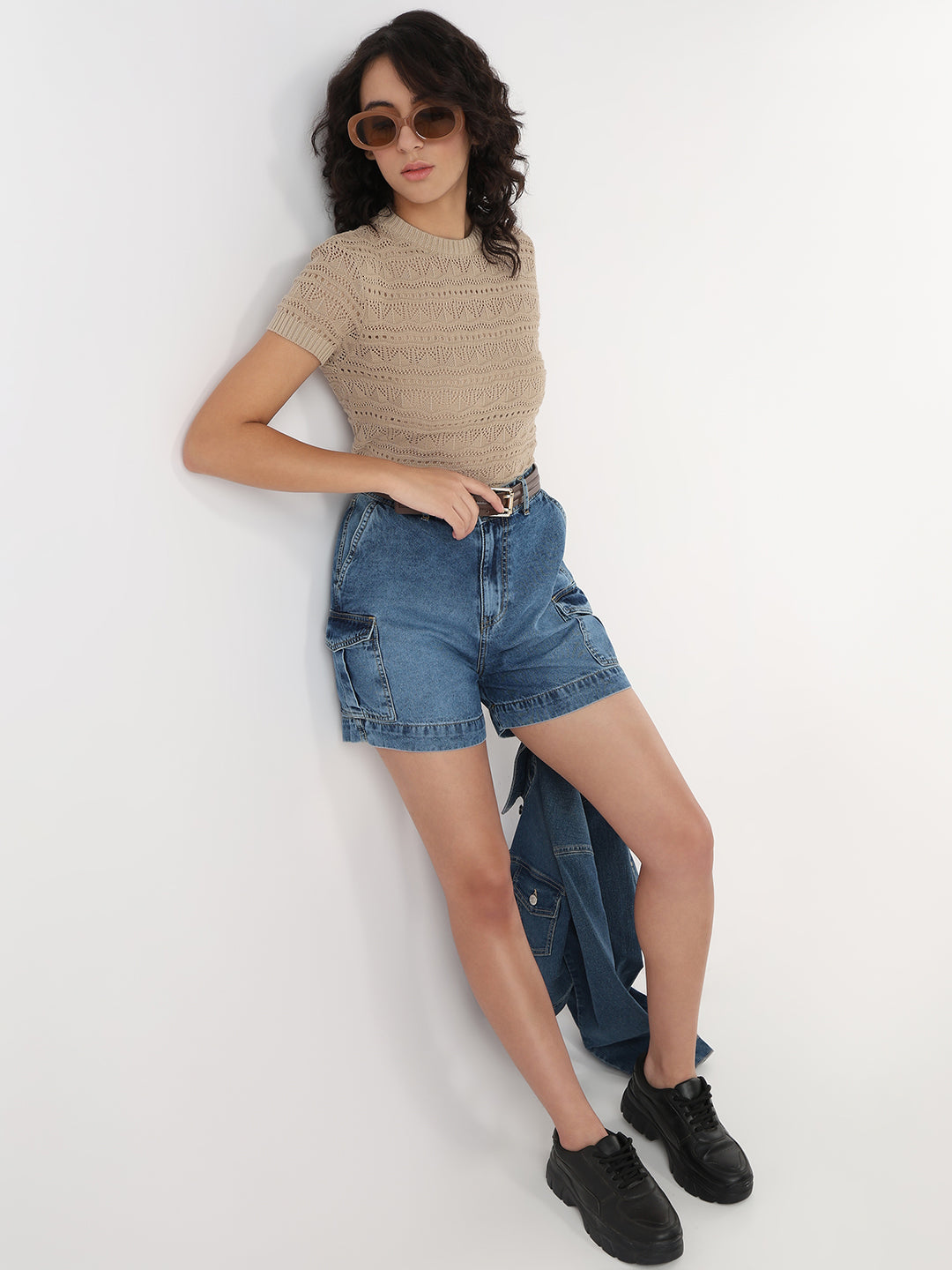 Women Summer Sand Slim Flat Knit Top