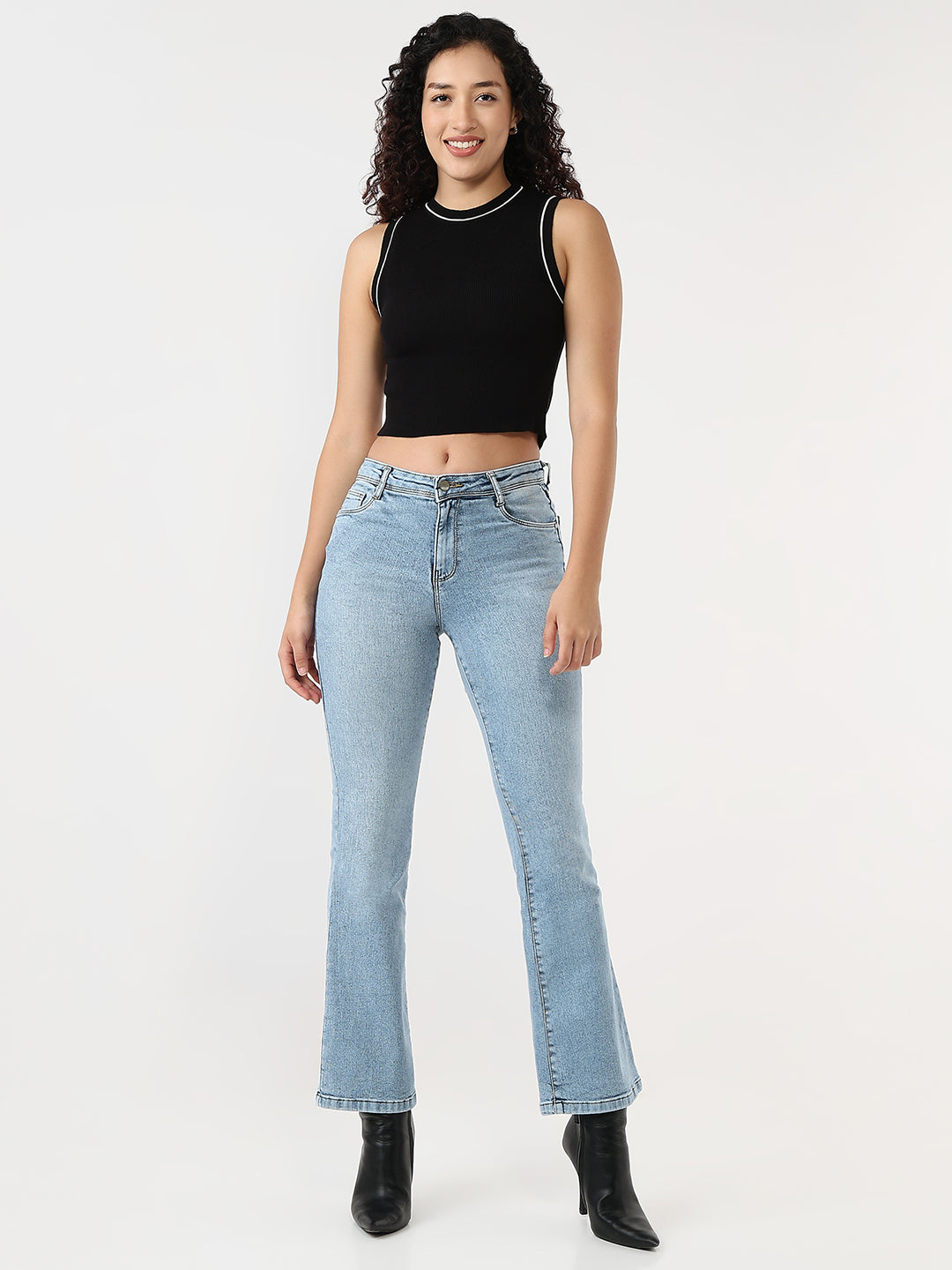 Women Black Slim Tank Top