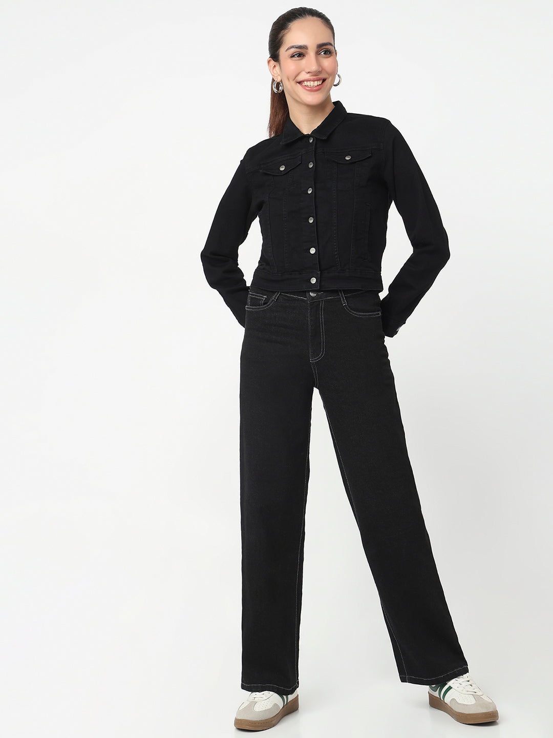 Women Black Denim Jacket