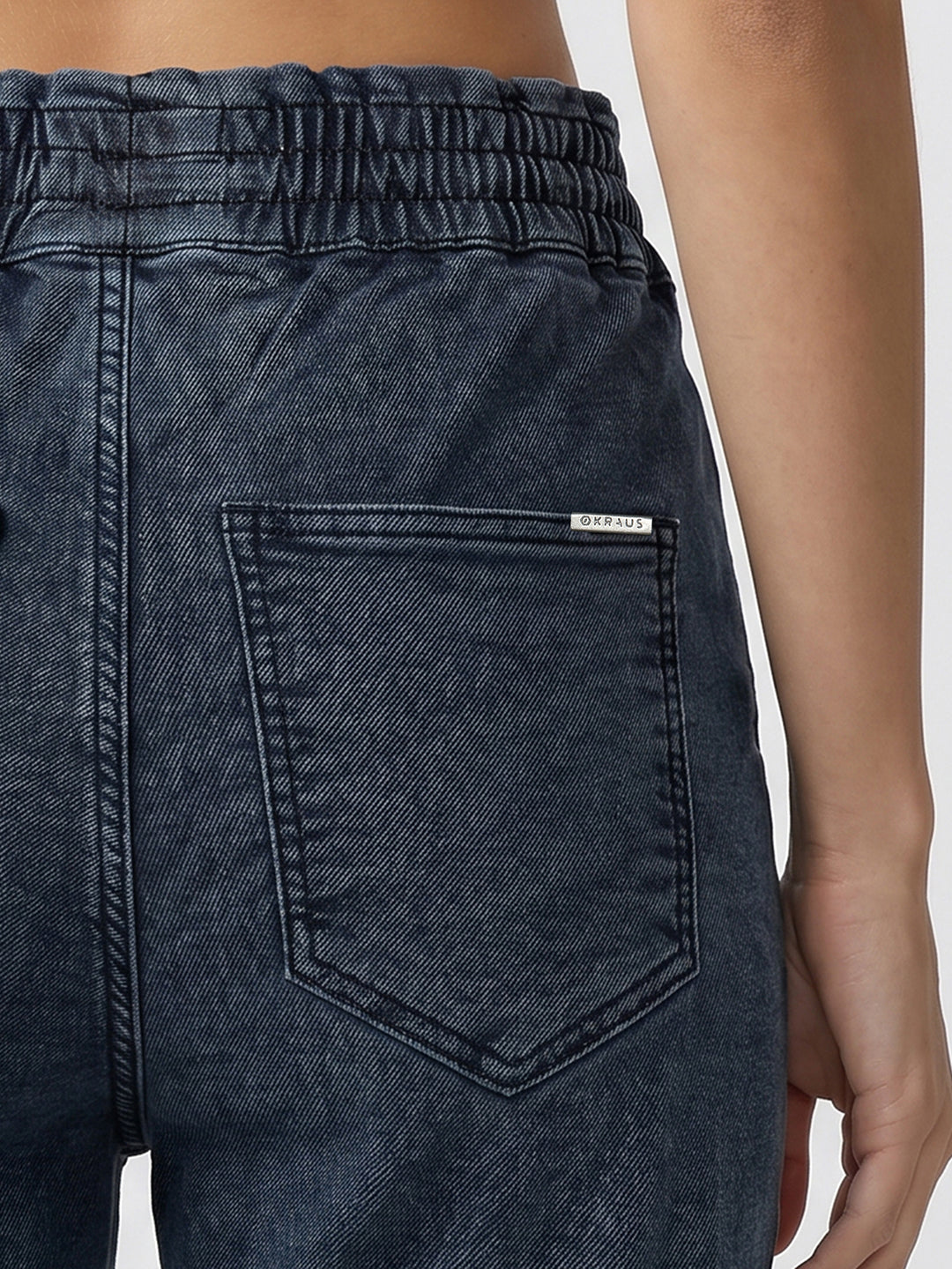 Women Dark Blue Mid-Rise Jogger