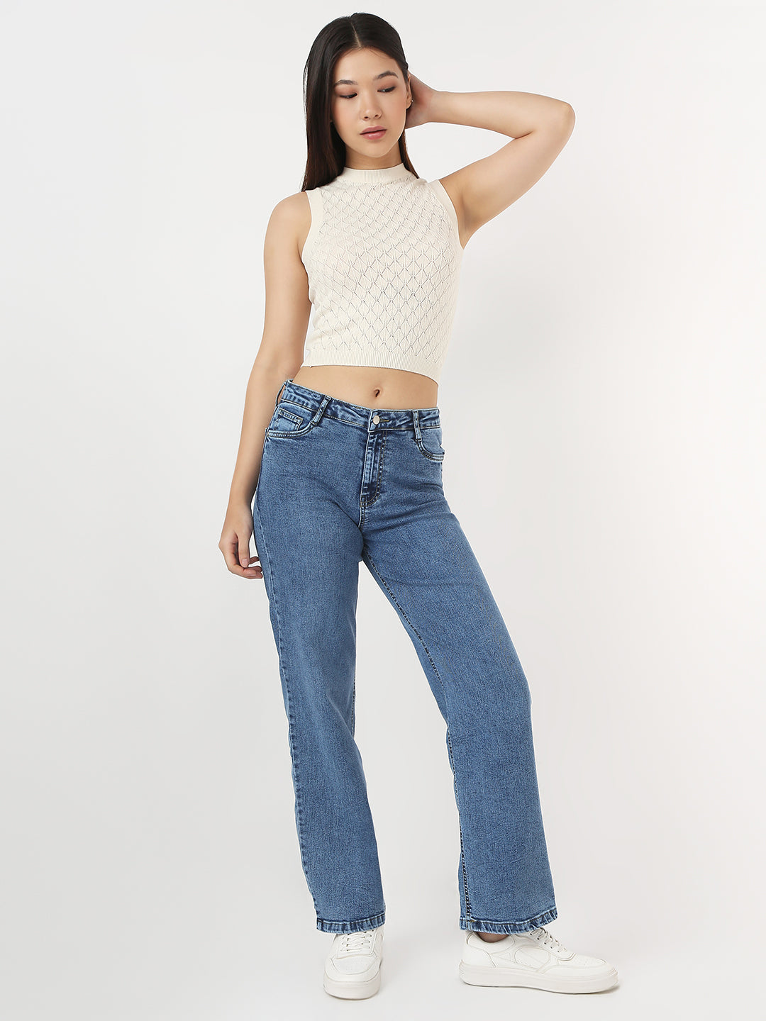 Women Ivory Slim Tank Top