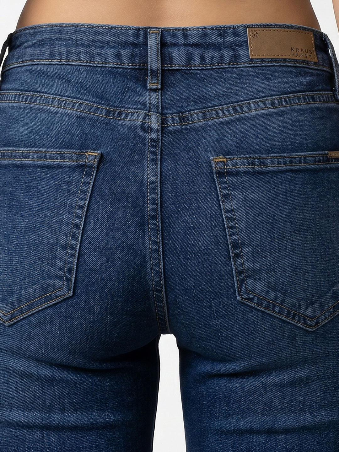 Women Blue High-Rise Straight Fit Jeans