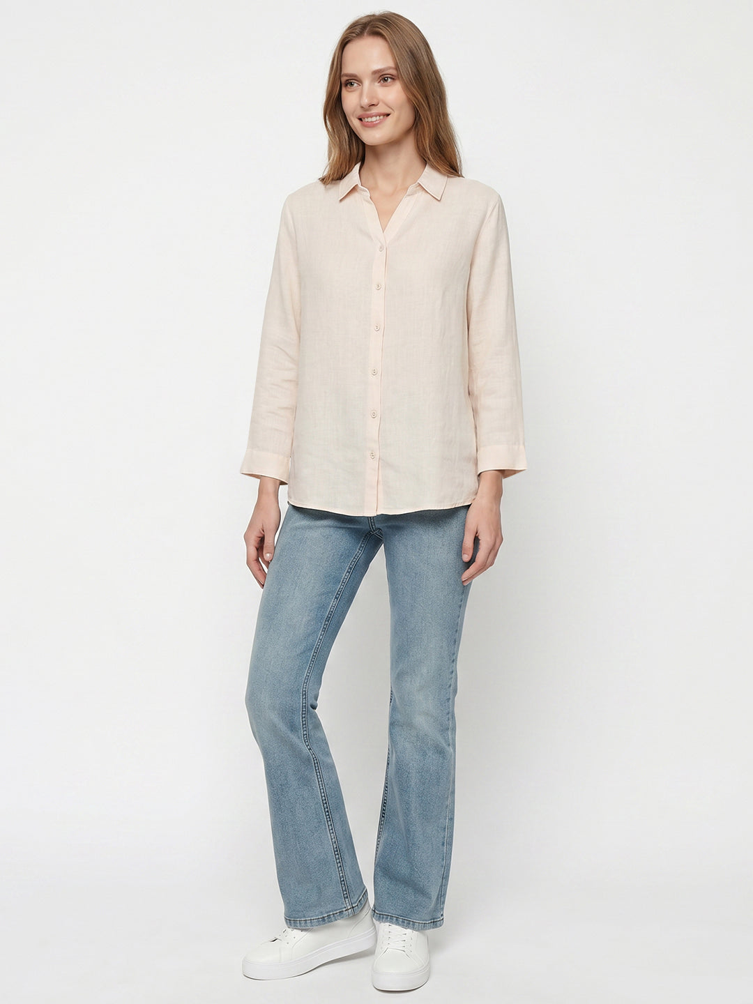 Women Peach Pink Shirt