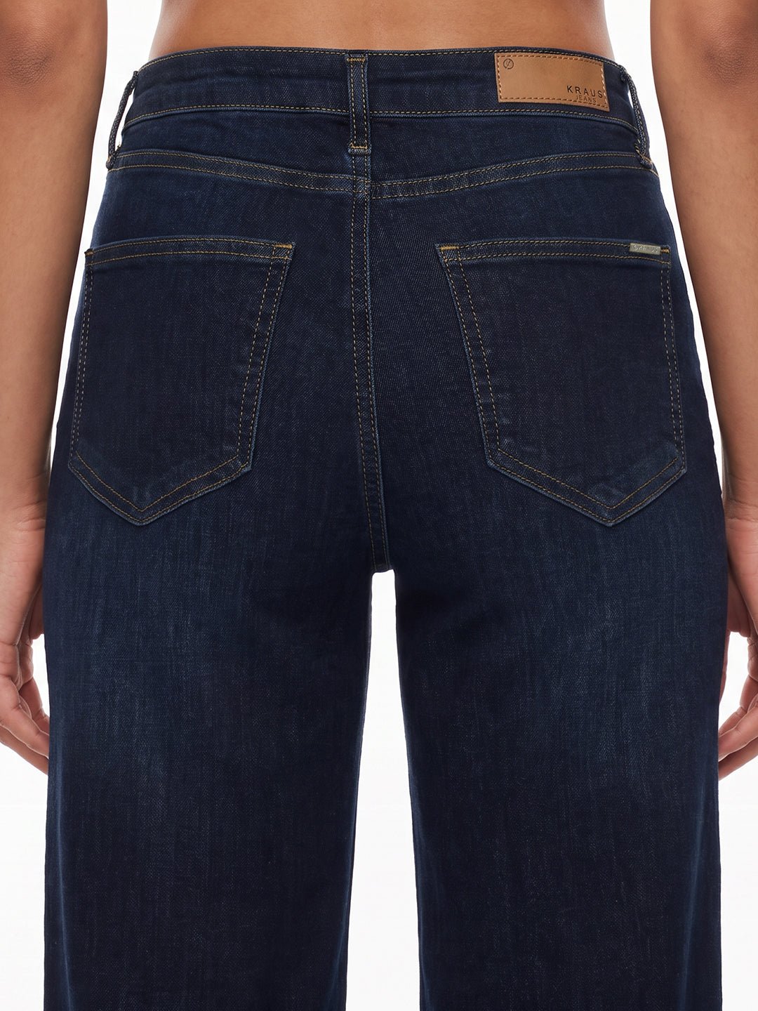 Dark Blue High-Rise Straight Fit Jeans