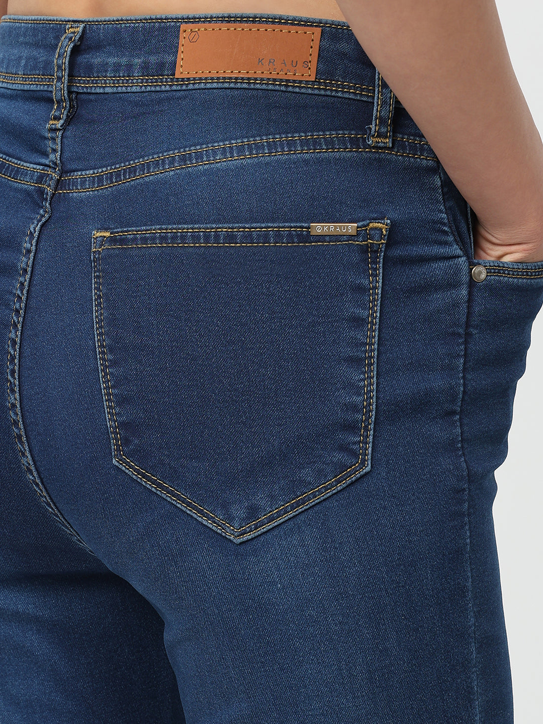 Women Dark Blue High-Rise Flare Jeans