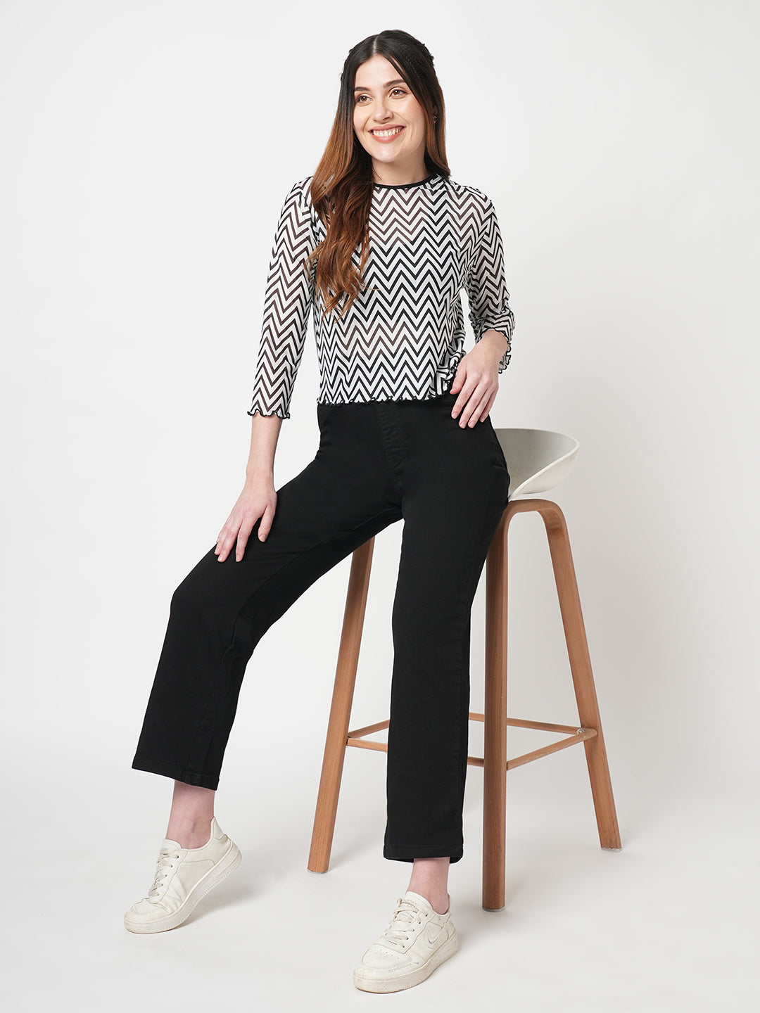 Women Black High-Rise Joggers