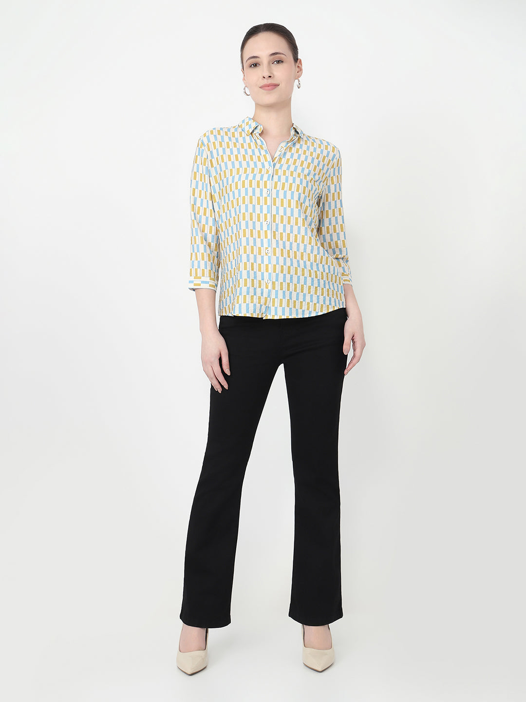 Women Geometric Print Slim Fit Shirt