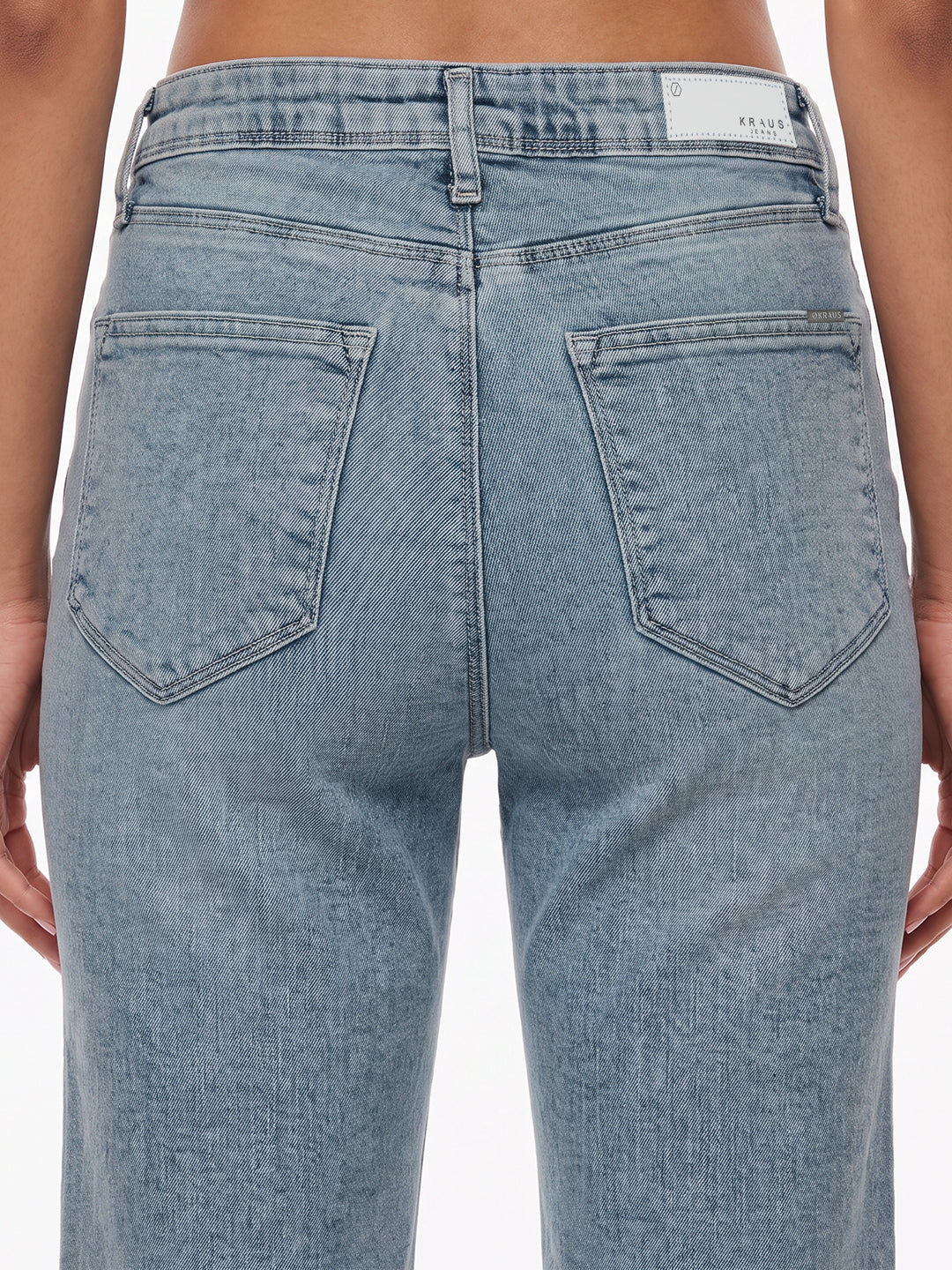 Light Blue High-Rise Crop Flare Jeans