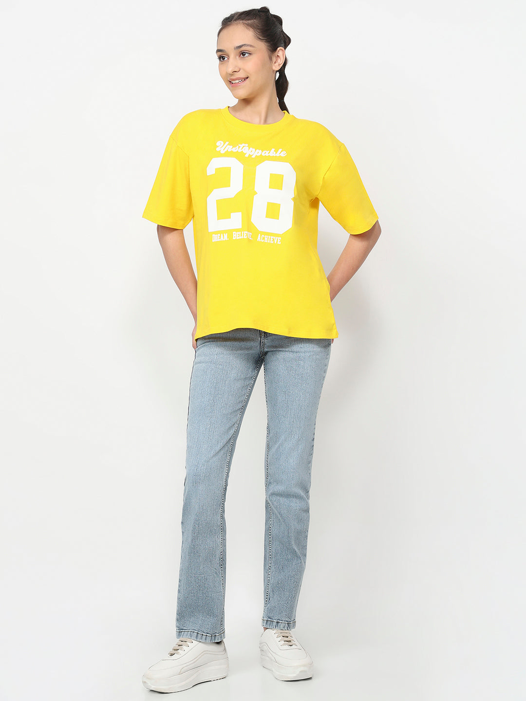 Women Golden Sunset Oversized T-Shirt