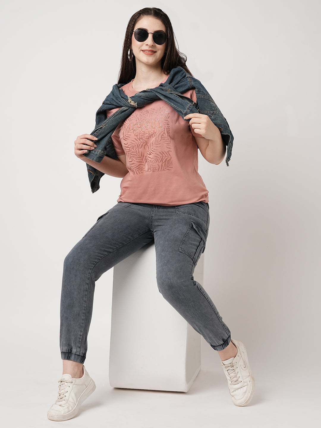 Women Grey Cargo Joggers