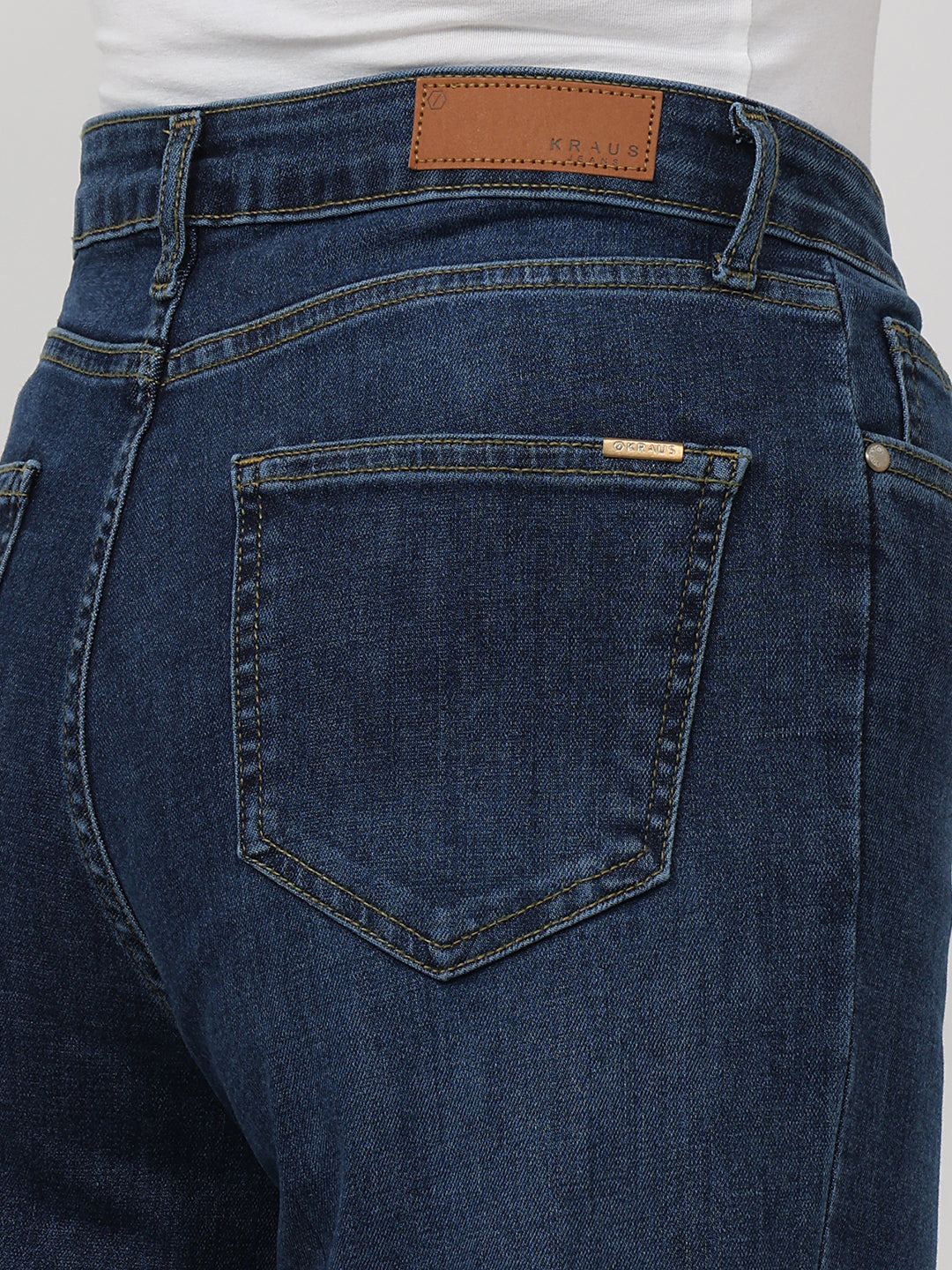 Dark Blue High-Rise Wide Leg Jeans