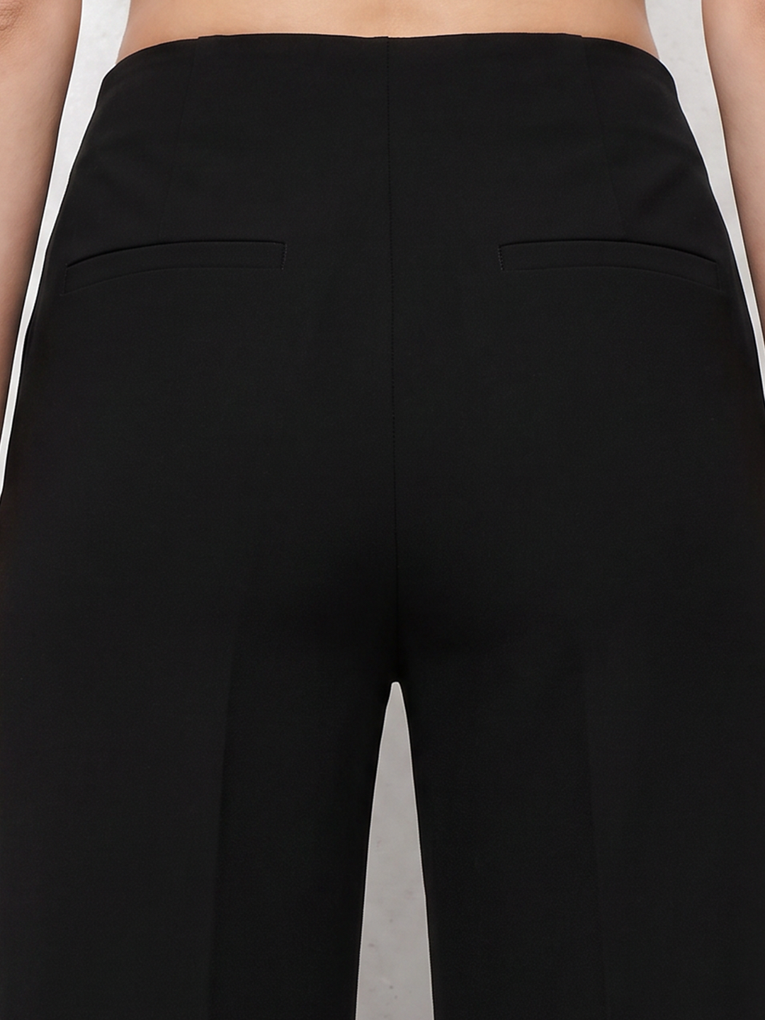 Women Black Wide Leg Treggings