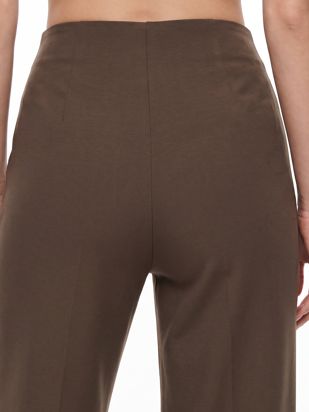 Women Brown Wide Leg Treggings
