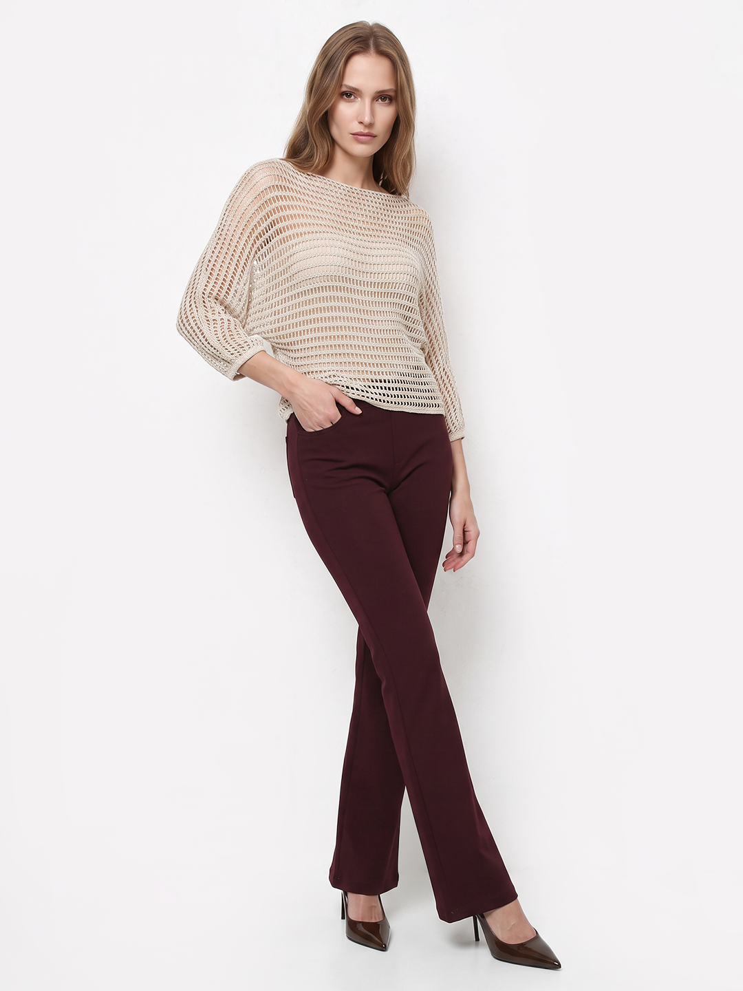 Women Ivory Batsleeve Top