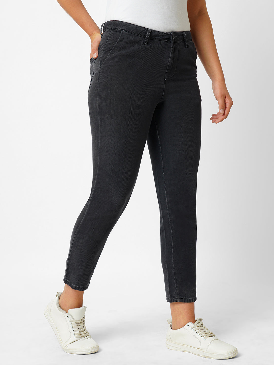 Women High-Rise Skinny Fit Trousers
