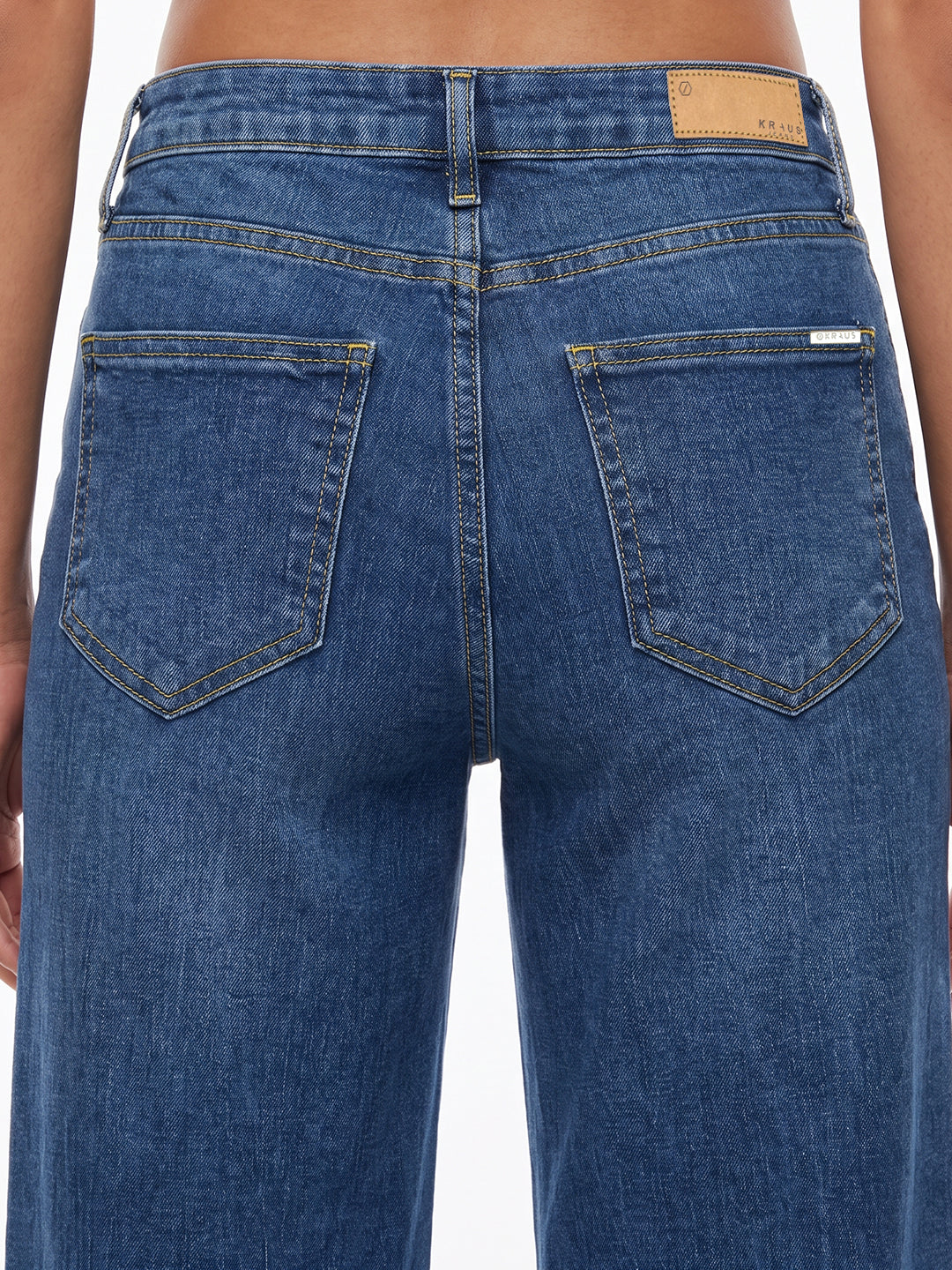 Blue High-Rise Wide Leg Jeans