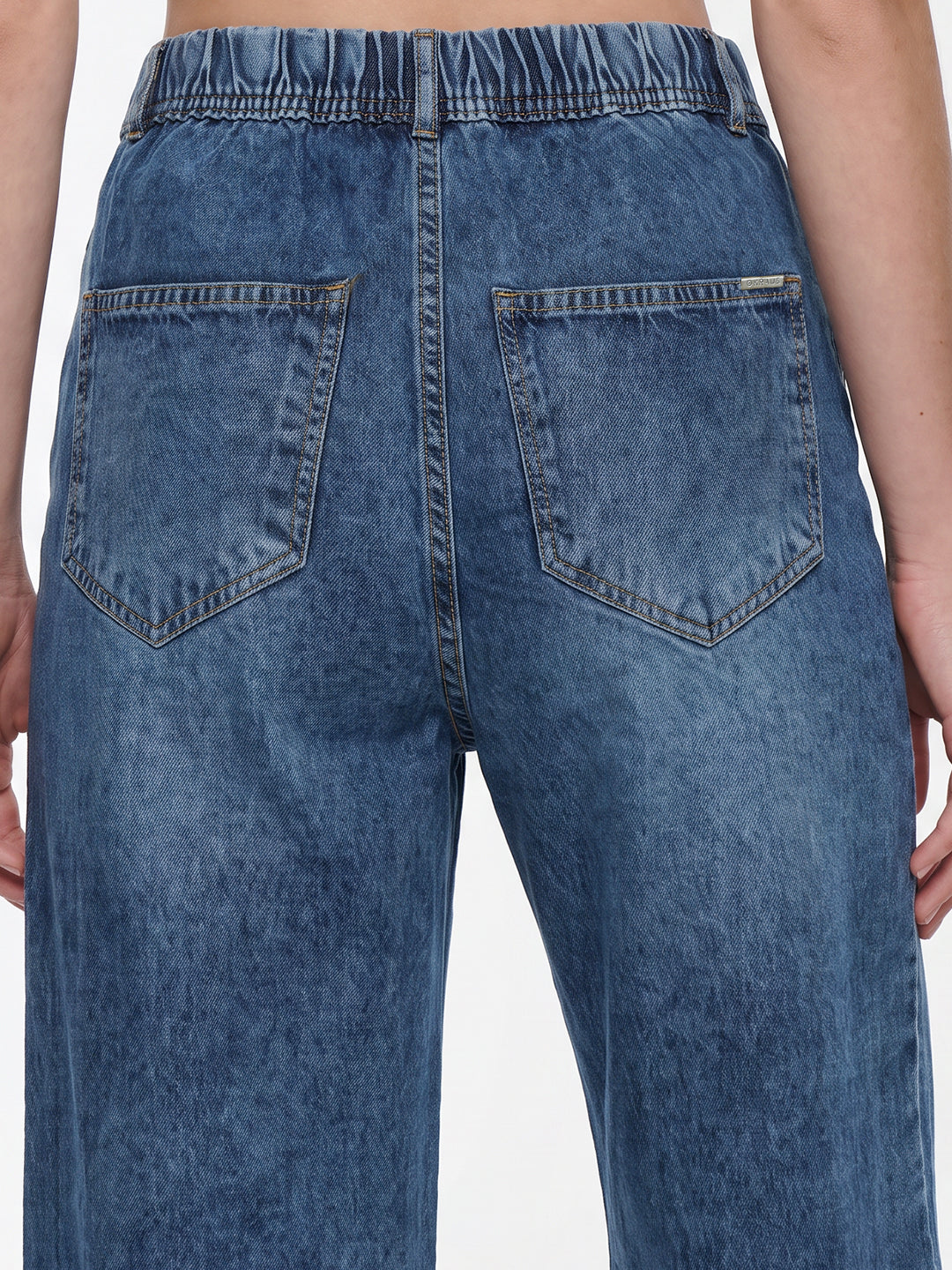 Blue High-Rise Super Wide Leg Jeans