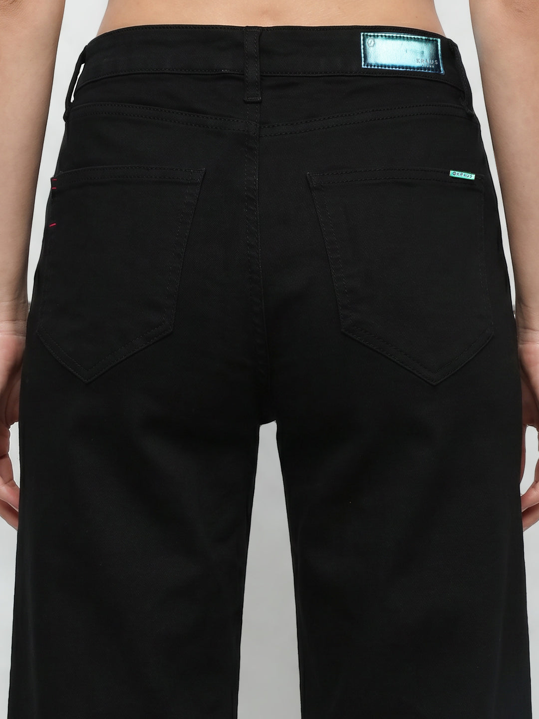 Women Black High-Rise Baggy Jeans