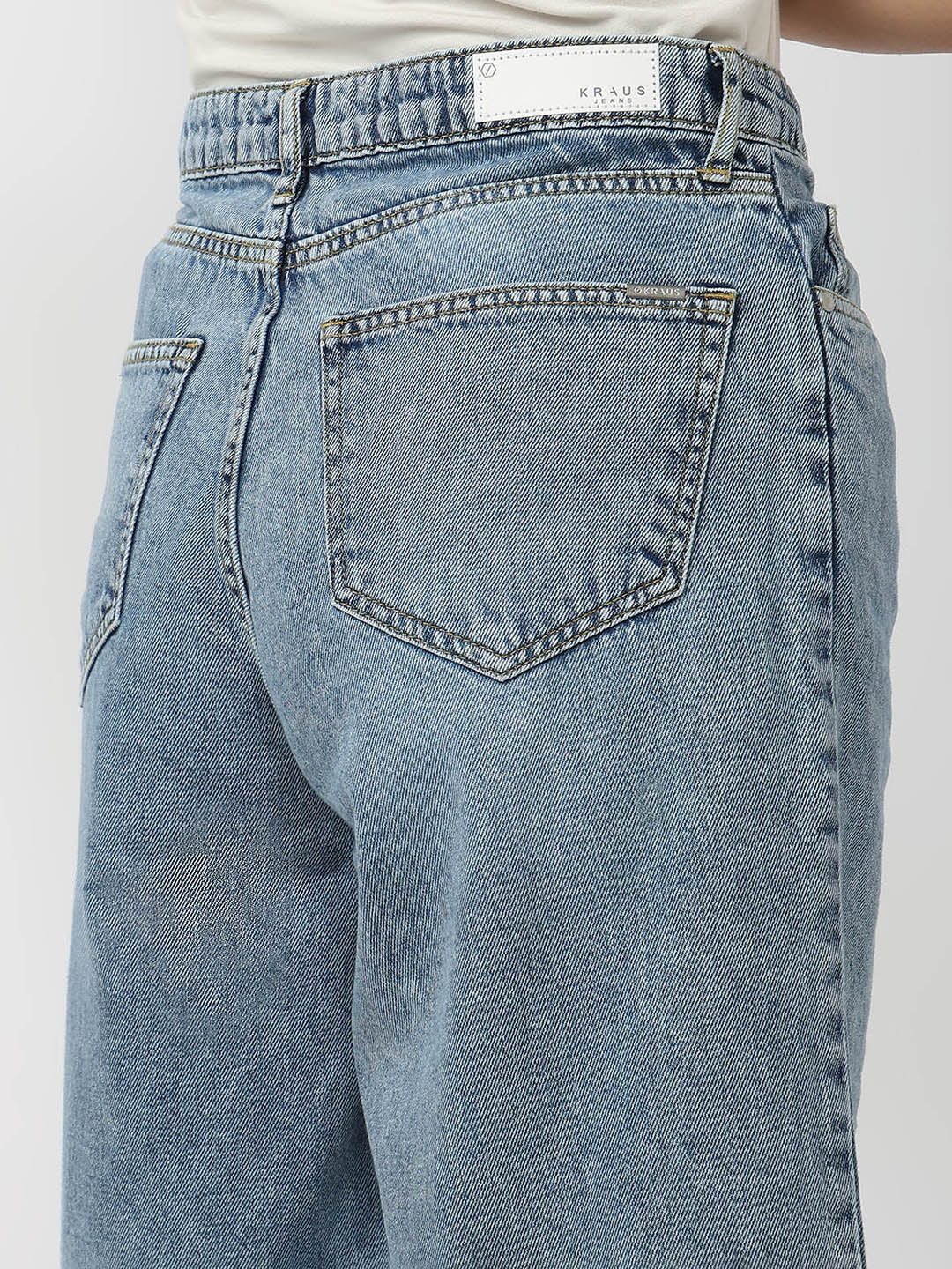 Women Blue High-Rise Baggy Shorts