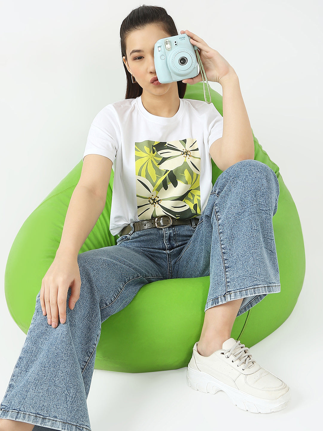 Women Slim Fit Printed Graphic Tees