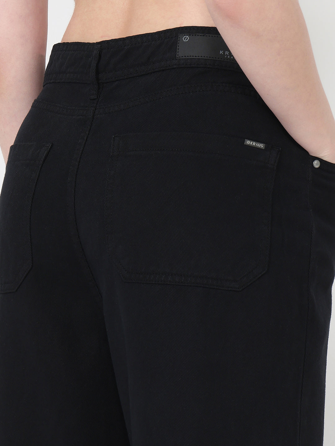 Women Black High-Rise Super Wide Leg Jeans