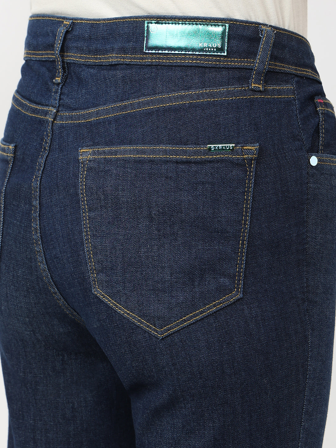 Dark Blue High-Rise Flare Jeans