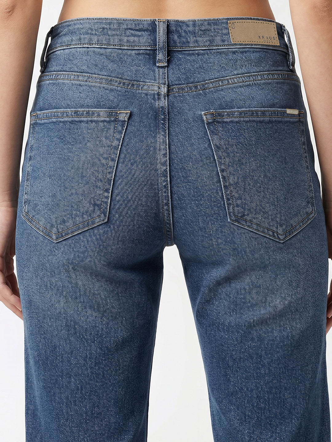 Light Blue High-Rise Crop Flare Jeans