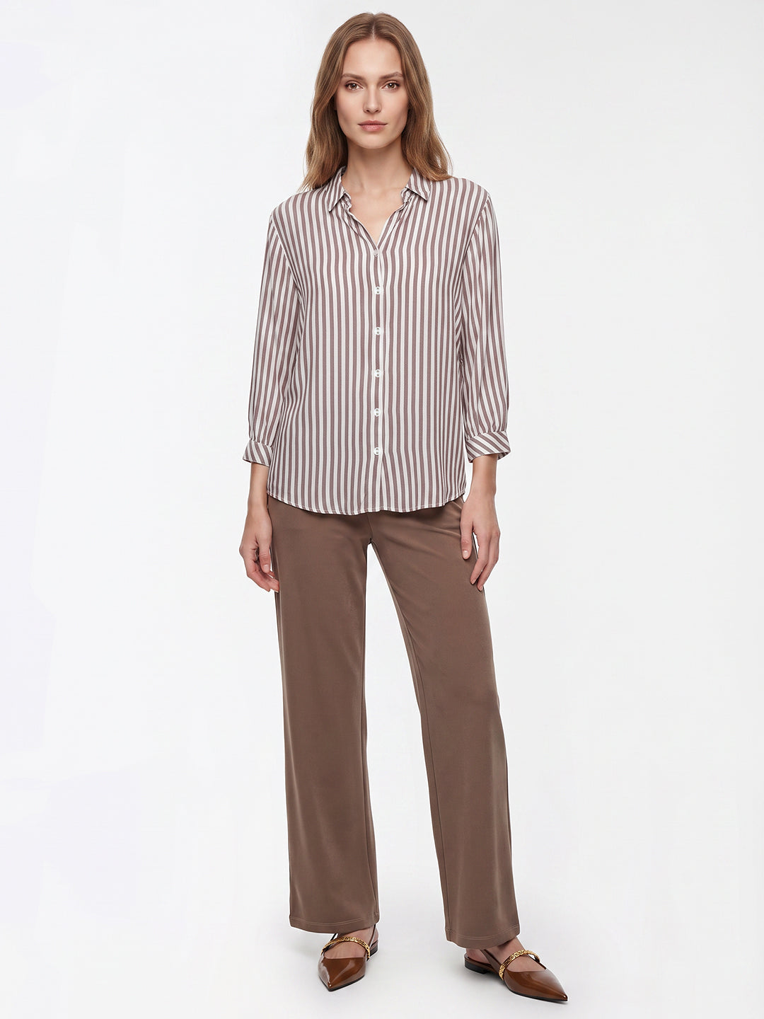 Women Mauve/White Shirt