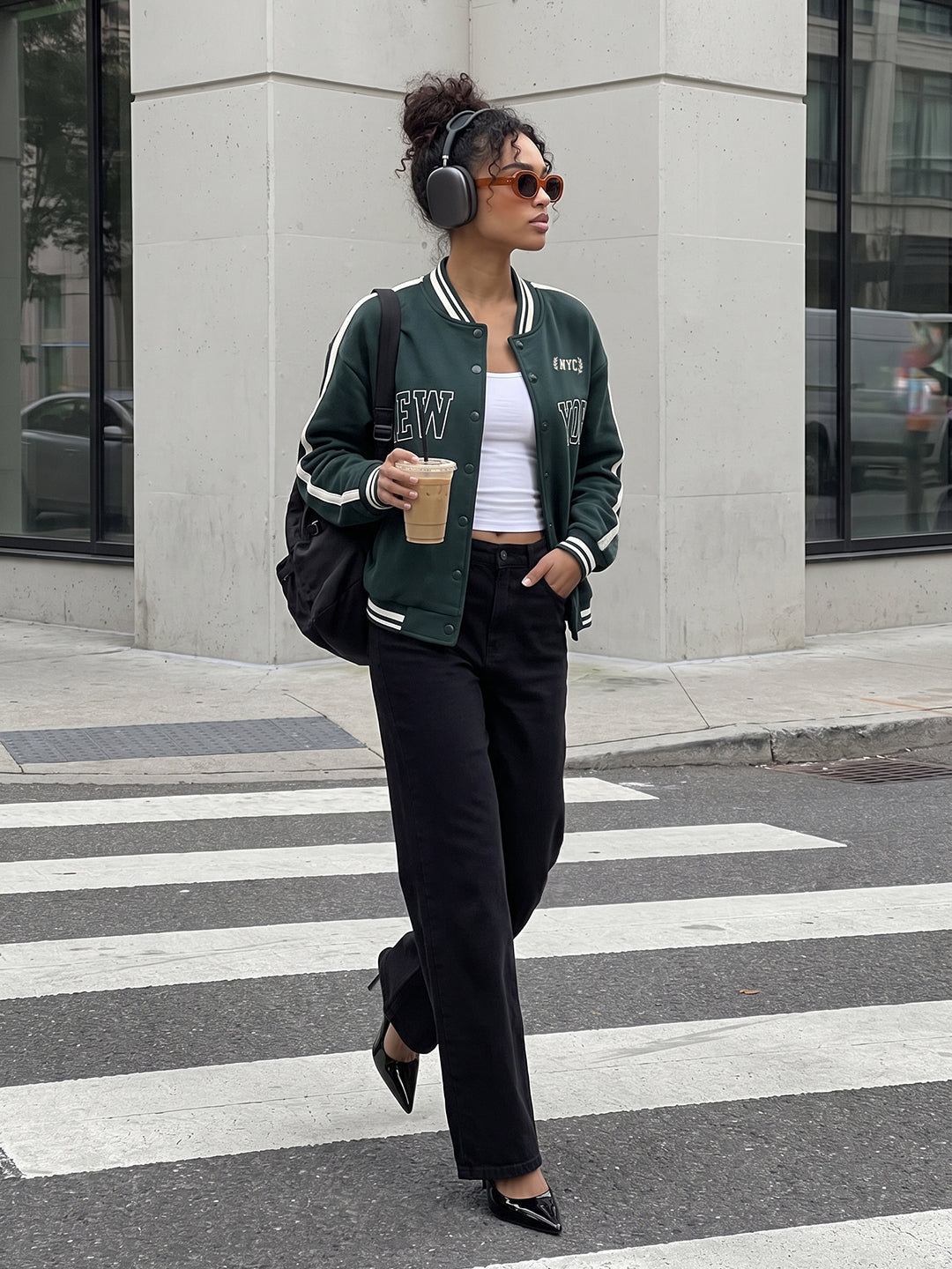 Bottle Green Varsity Jacket