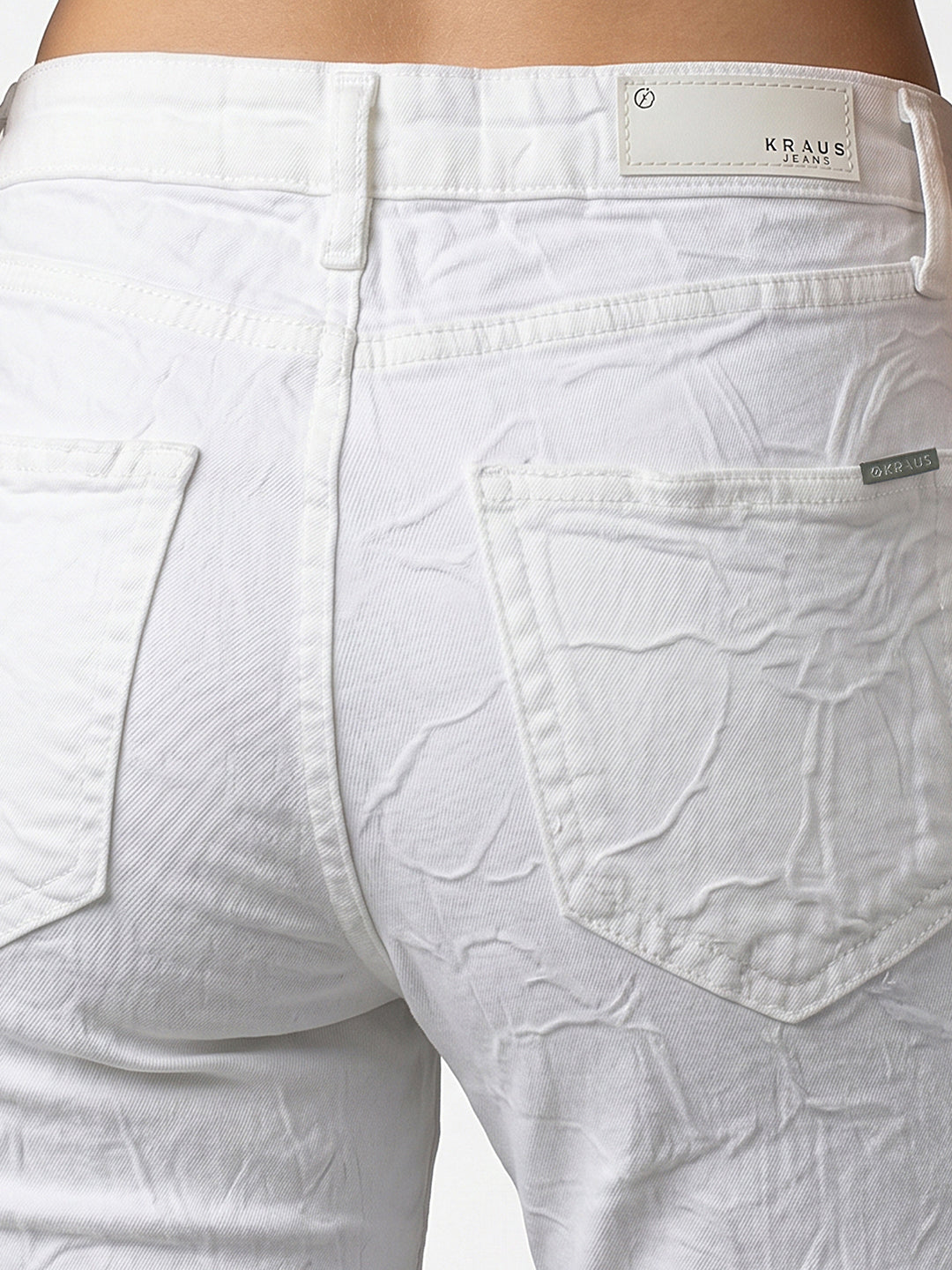 Women White High-Rise Straight Fit Jeans